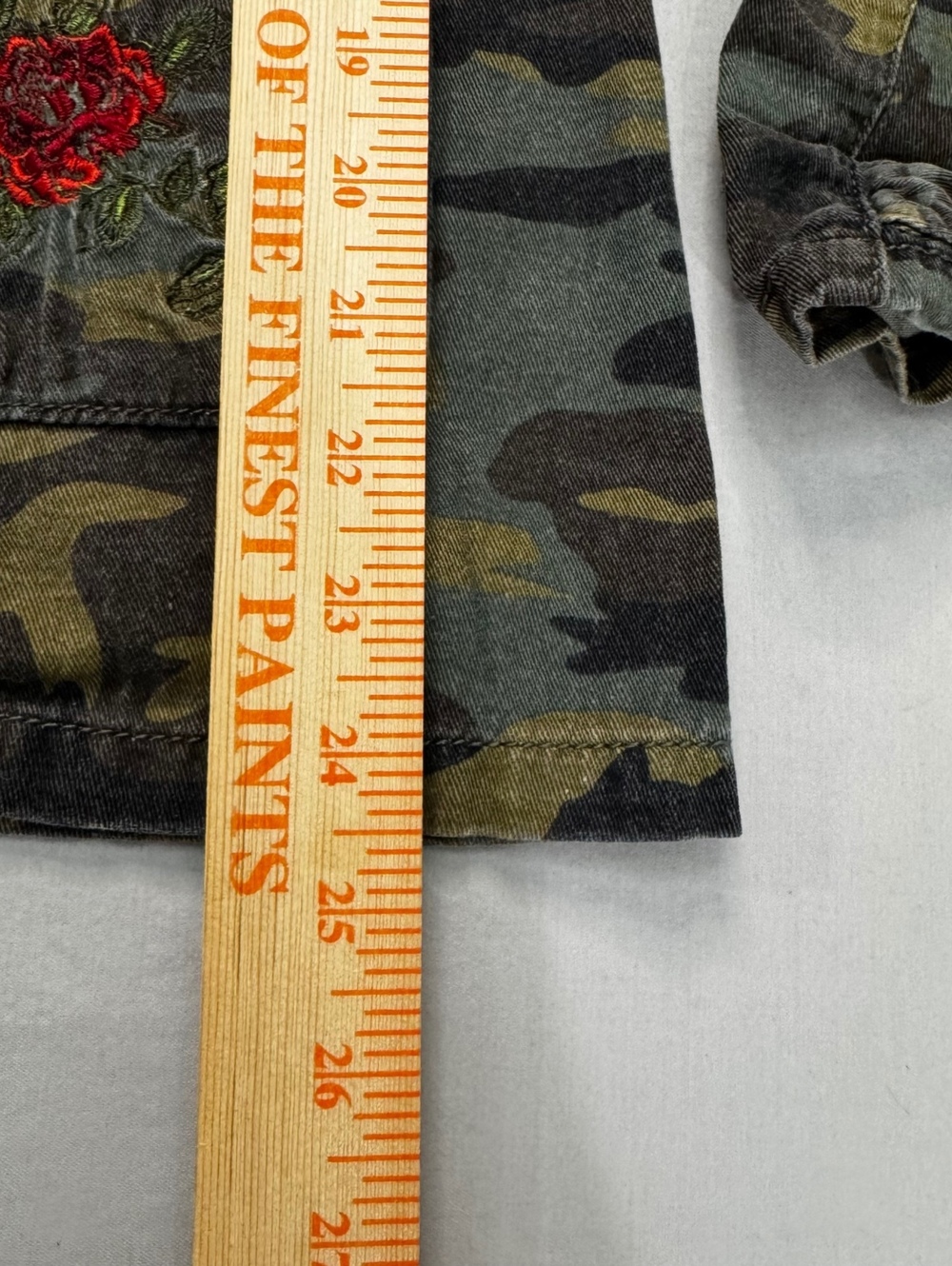 Versona Women S Camo Utility Jacket Embroidered Roses Military Cargo Safari Y2K - Picture 6 of 7